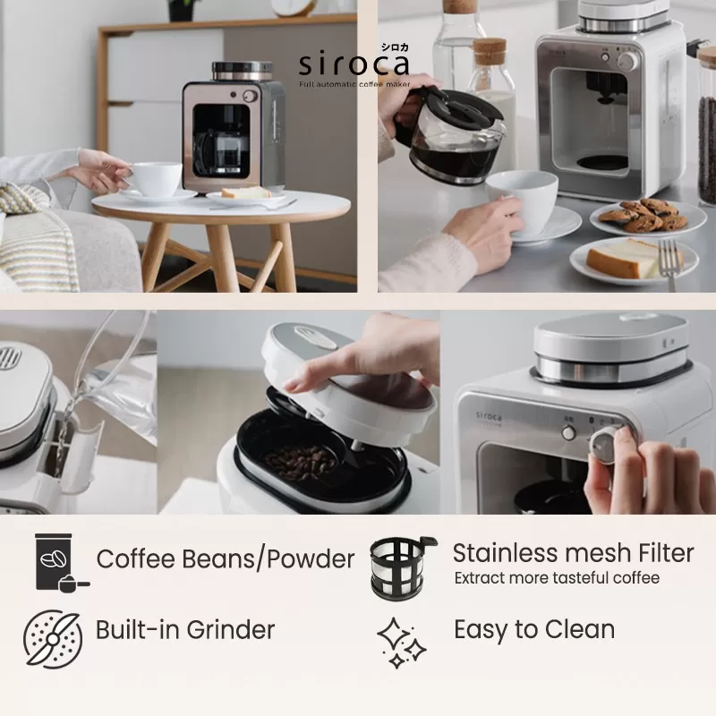 SIROCA COFFEE MAKER WHITE + MILK FOAMER - Image 3