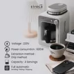 SIROCA COFFEE MAKER WHITE + MILK FOAMER - Image 2